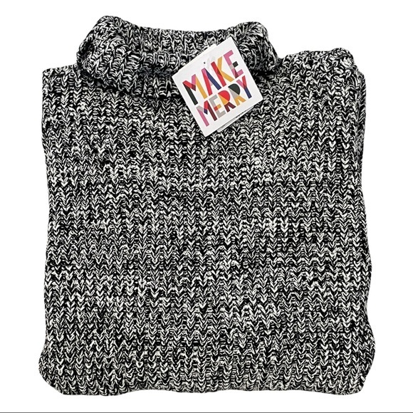 CASLON Shaker Mock Neck Sweater - Black - XS - Picture 3 of 4